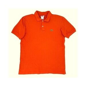 Lacoste Men's Classic Fit Polo Shirt Orange Size 5 Large 100% Cotton